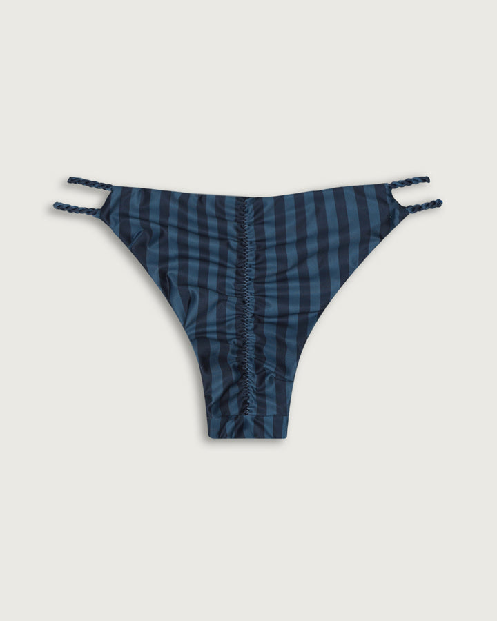 BOTTOM MINI TRENZADO BORDADO BLUE STRIPES