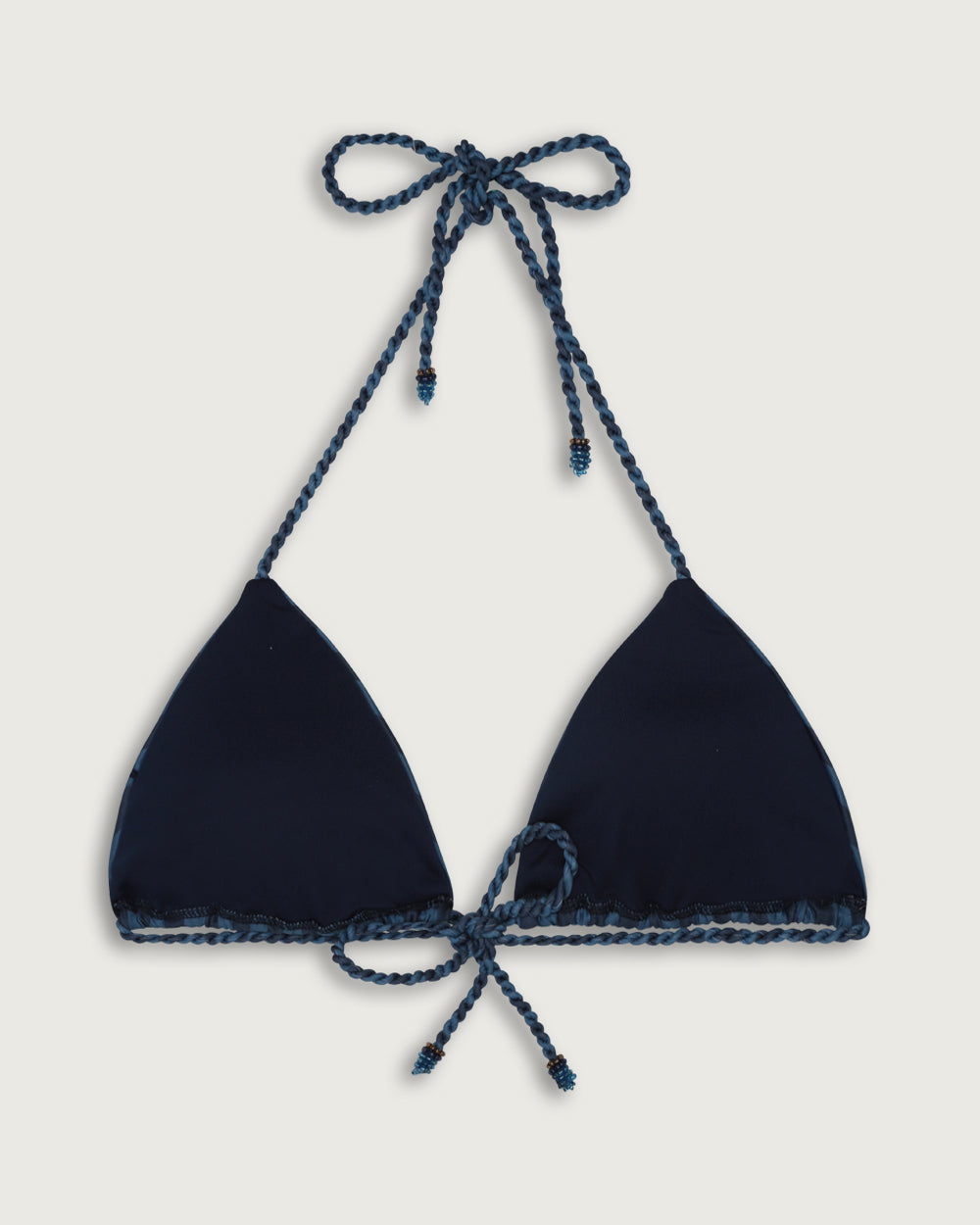 TOP SALINA TRIANGULOS BORDADO BLUE STRIPES