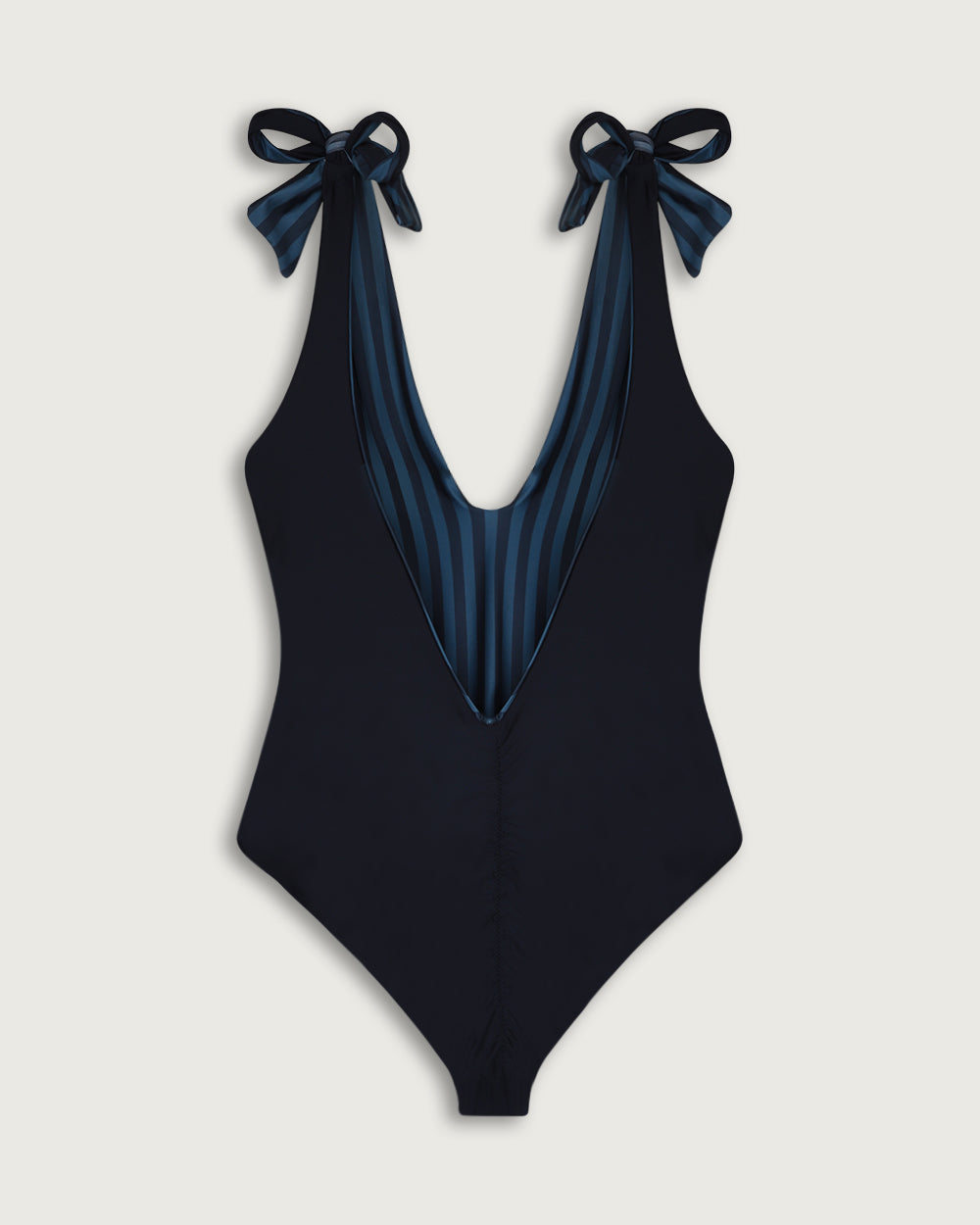 ONE PIECE CORAL BLUE STRIPES / NAVY