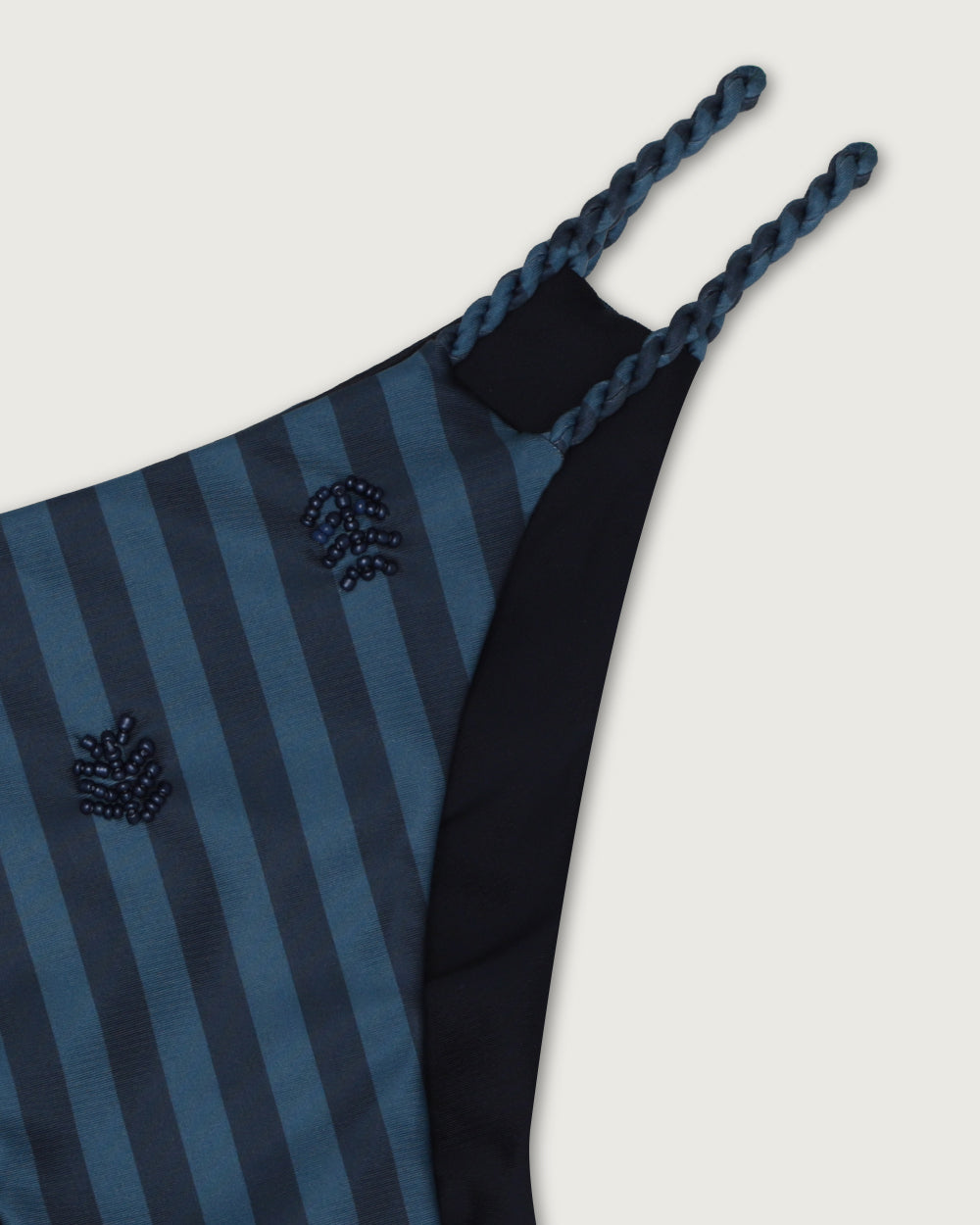BOTTOM MINI TRENZADO BORDADO BLUE STRIPES