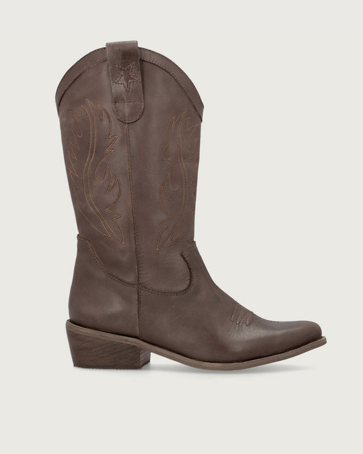 BOTA WESTERN CHOCOLATE CUERO LISO