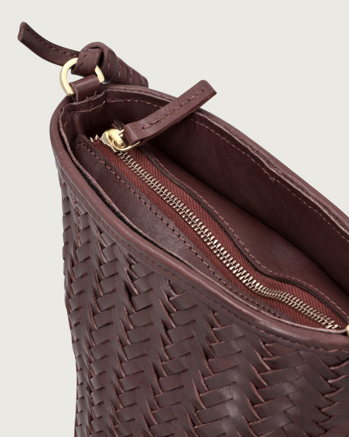 CARTERA CHRISSIE BORGOÑA GOLD