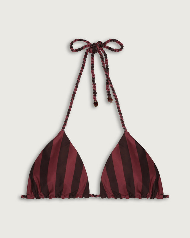 TOP SALINA TRIANGULOS REVERSIBLE COFFEE STRIPES