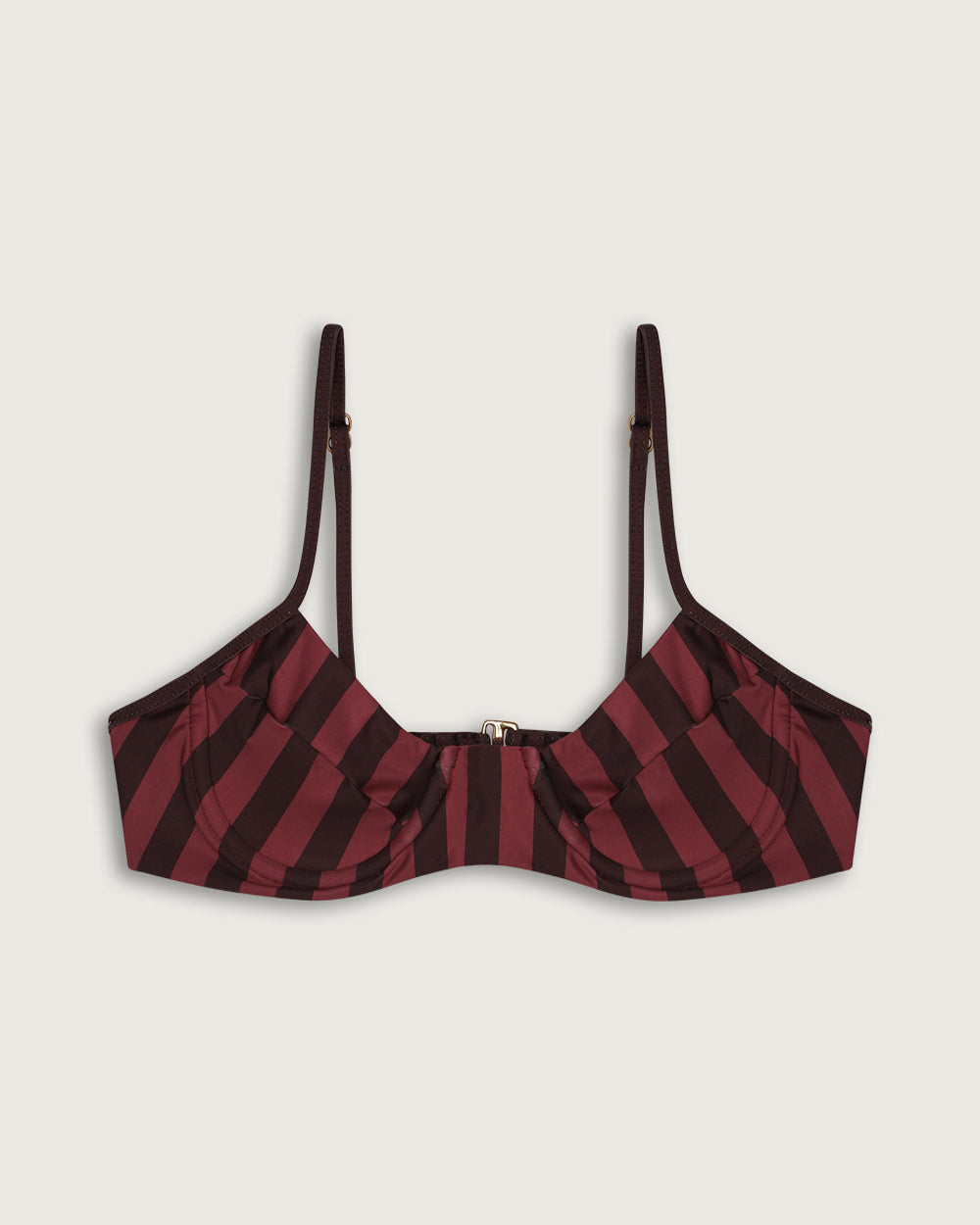 TOP LILIA CON ARCO COFFEE STRIPES