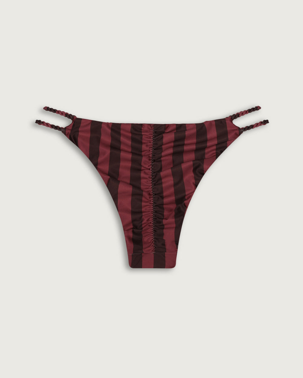 BOTTOM MINI TRENZADO REVERSIBLE COFFEE STRIPES