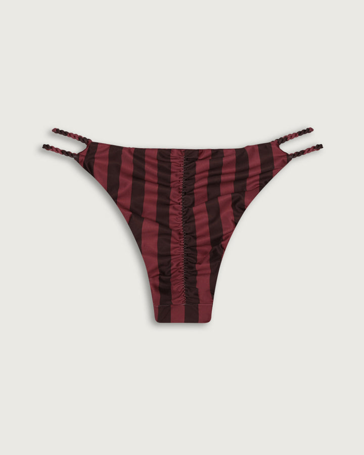 BOTTOM MINI TRENZADO REVERSIBLE COFFEE STRIPES