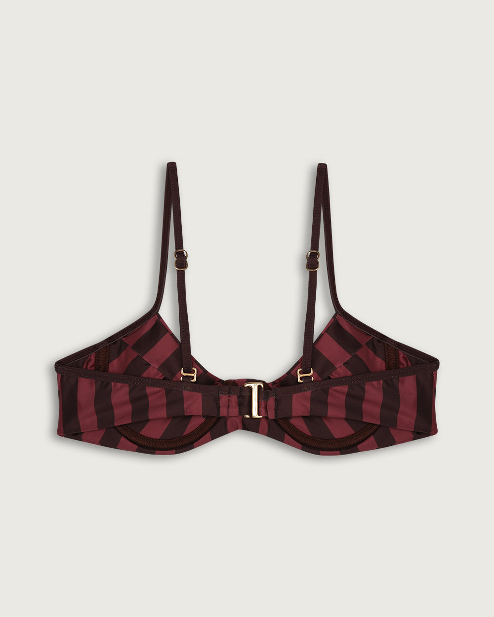 TOP LILIA CON ARCO COFFEE STRIPES