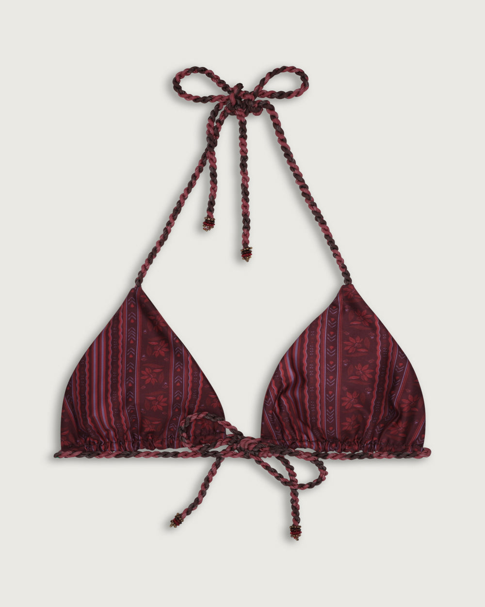 TOP SALINA TRIANGULOS REVERSIBLE COFFEE STRIPES