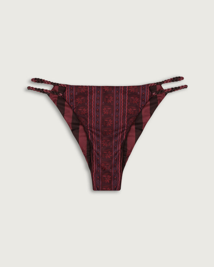 BOTTOM MINI TRENZADO REVERSIBLE COFFEE STRIPES