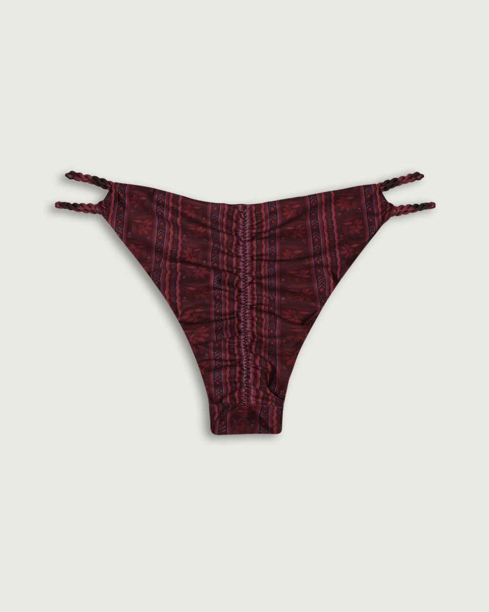 BOTTOM MINI TRENZADO REVERSIBLE COFFEE STRIPES