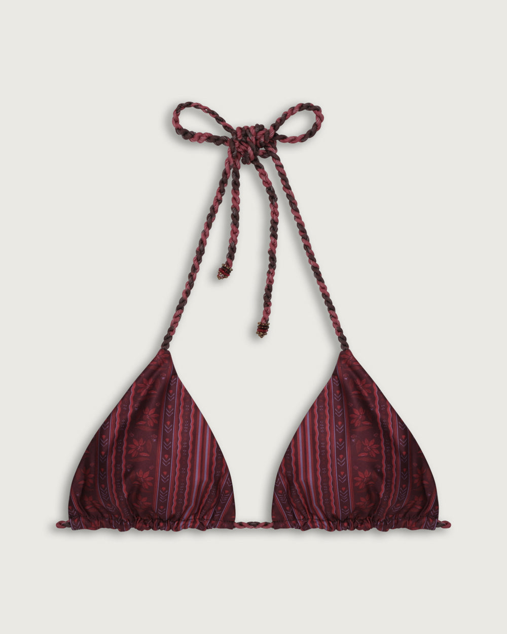 TOP SALINA TRIANGULOS REVERSIBLE COFFEE STRIPES