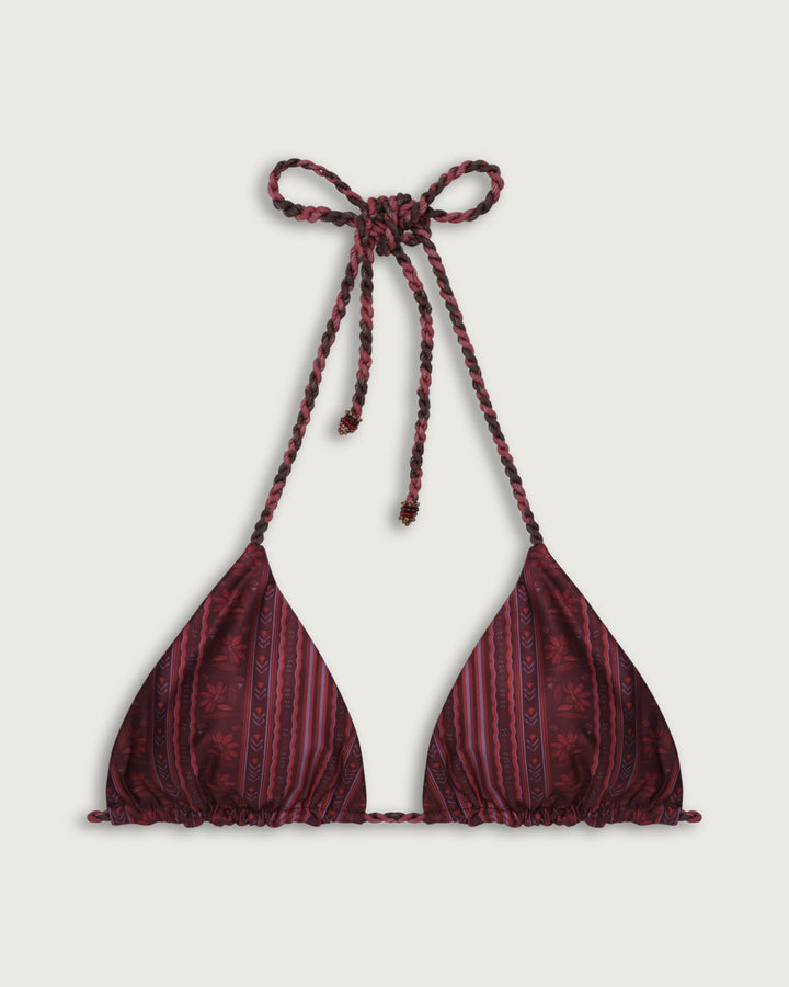 TOP SALINA TRIANGULOS REVERSIBLE COFFEE STRIPES