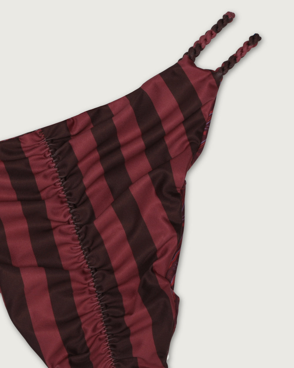 BOTTOM MINI TRENZADO REVERSIBLE COFFEE STRIPES
