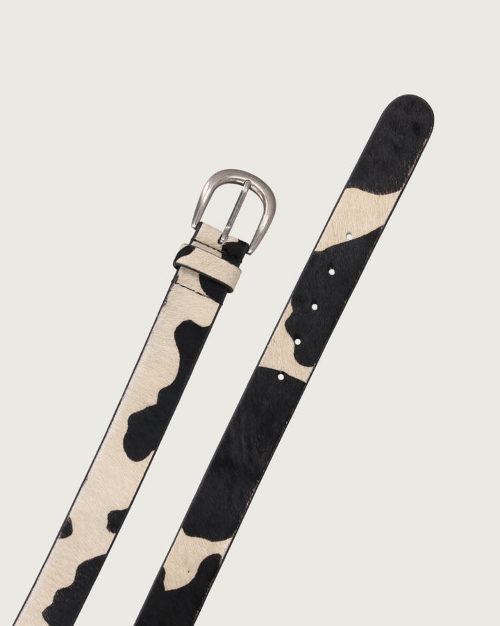 CINTURON COW BLACK SILVER