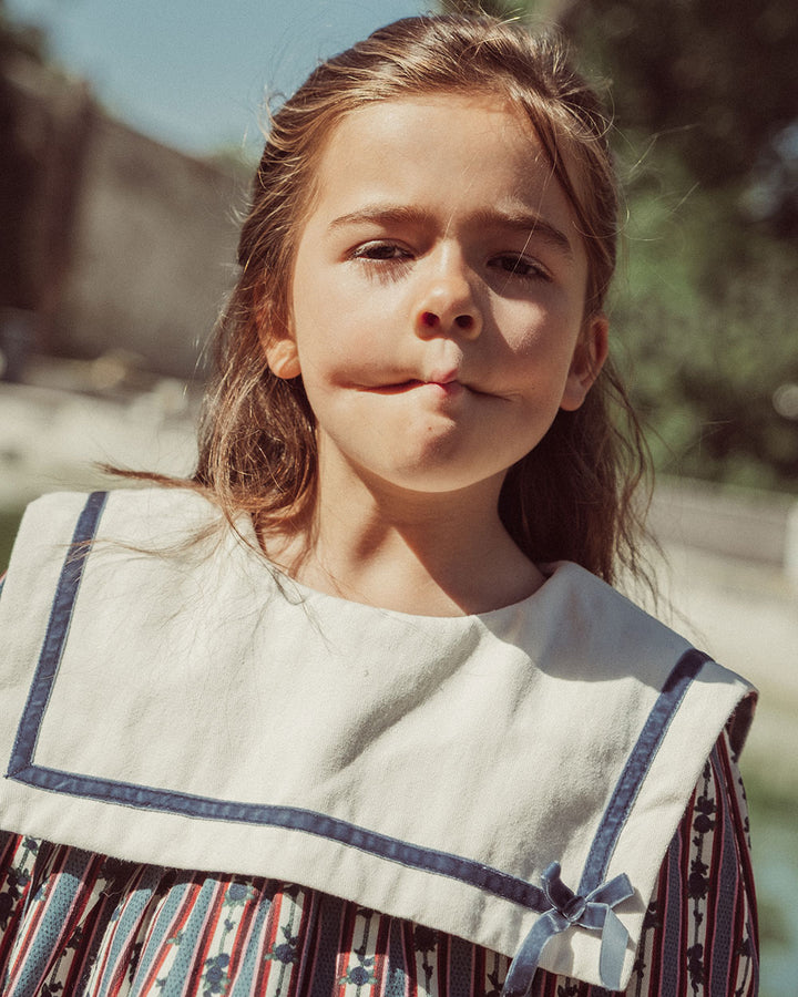 VESTIDO DENIM ALINA BLUEBERRY PRINT PETIT