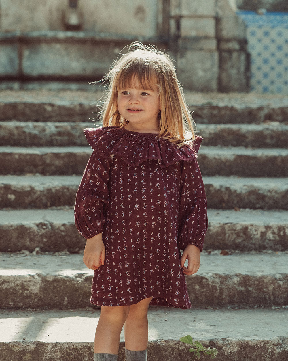 VESTIDO LUZ CHERRY BLOSSOM BURGUNDY PETIT