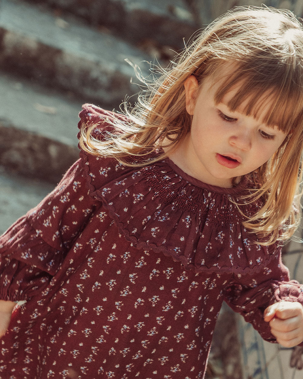 VESTIDO LUZ CHERRY BLOSSOM BURGUNDY PETIT