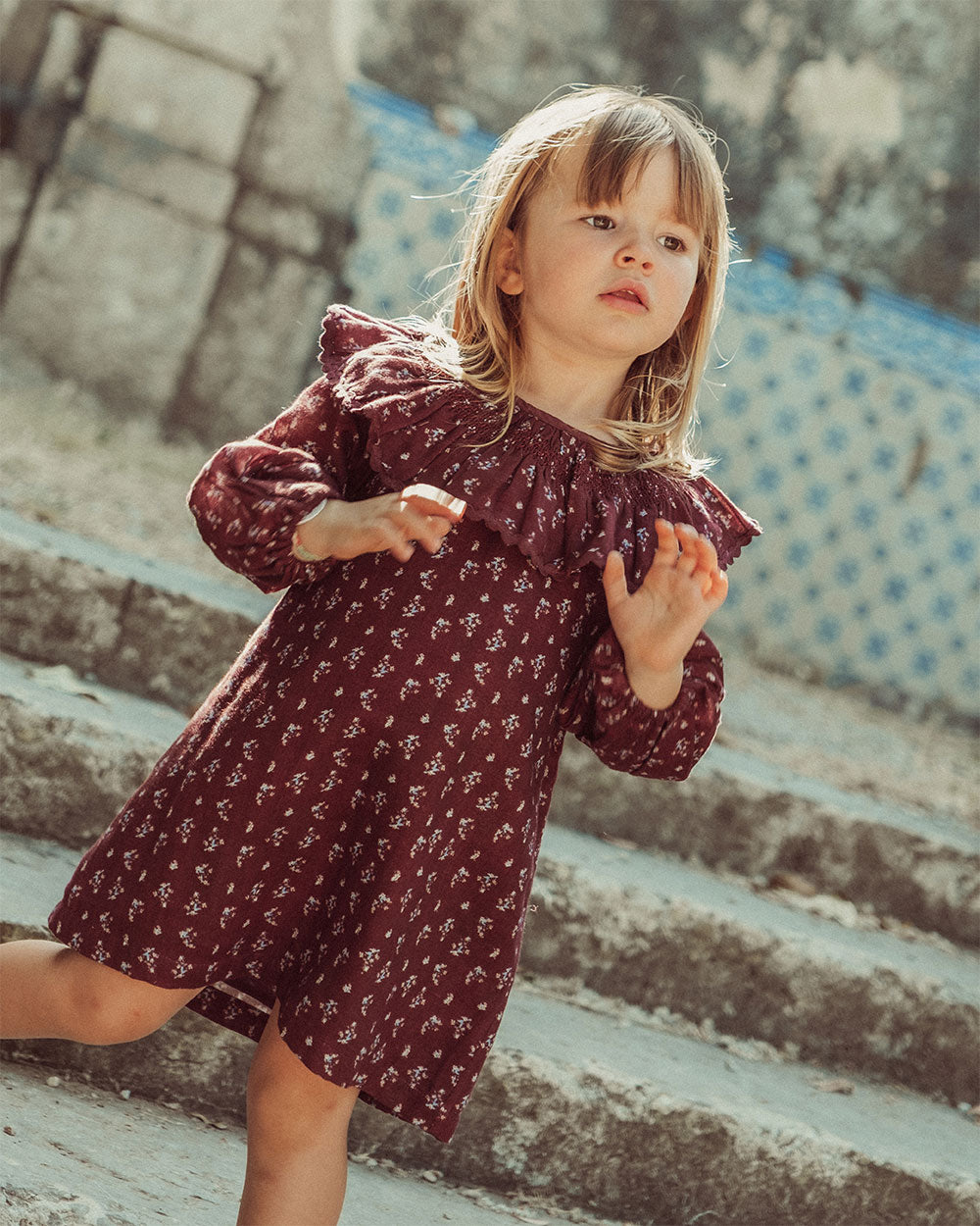 VESTIDO LUZ CHERRY BLOSSOM BURGUNDY PETIT