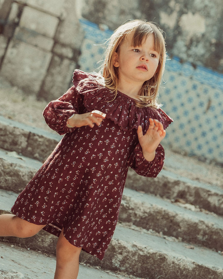VESTIDO LUZ CHERRY BLOSSOM BURGUNDY PETIT