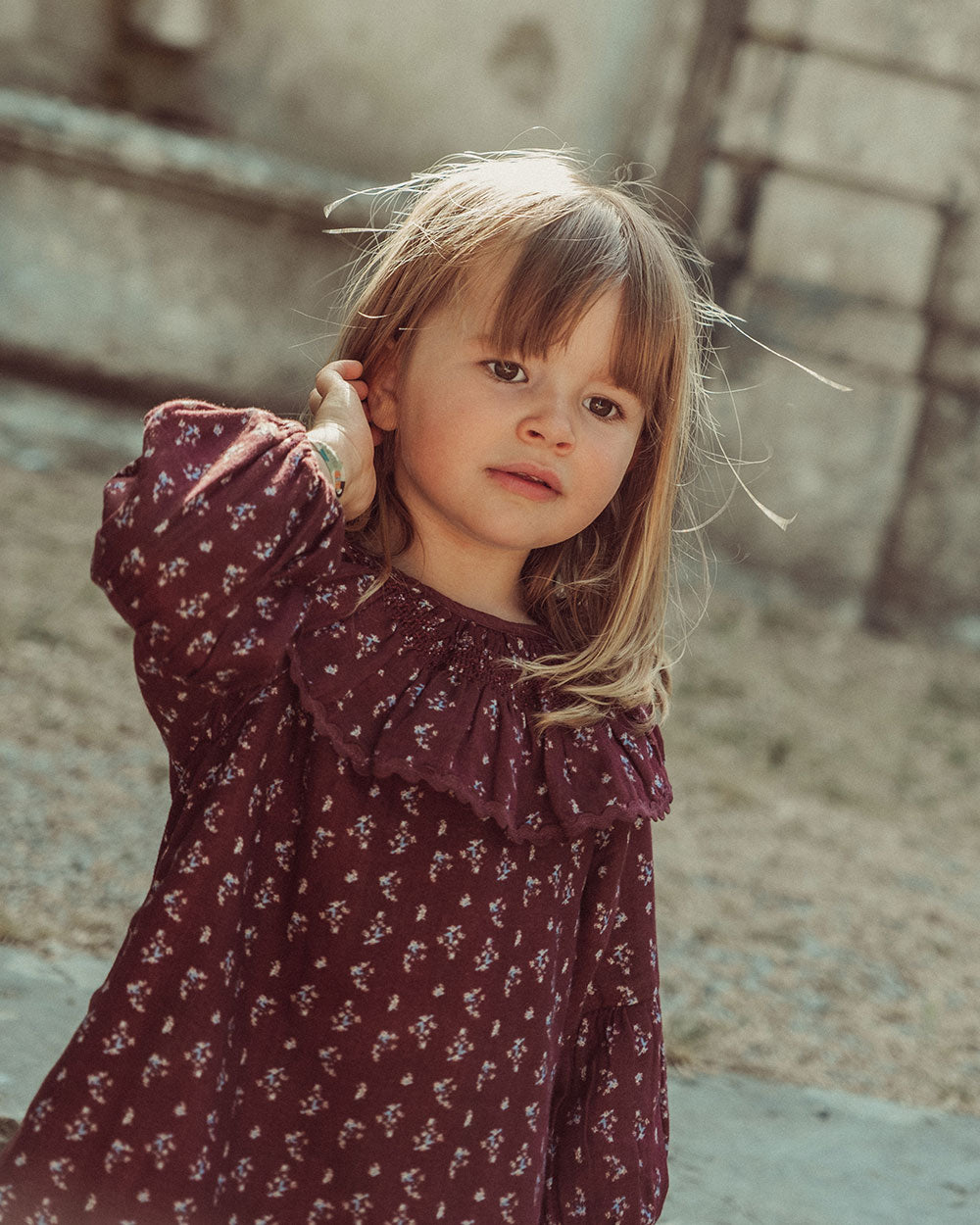 VESTIDO LUZ CHERRY BLOSSOM BURGUNDY PETIT