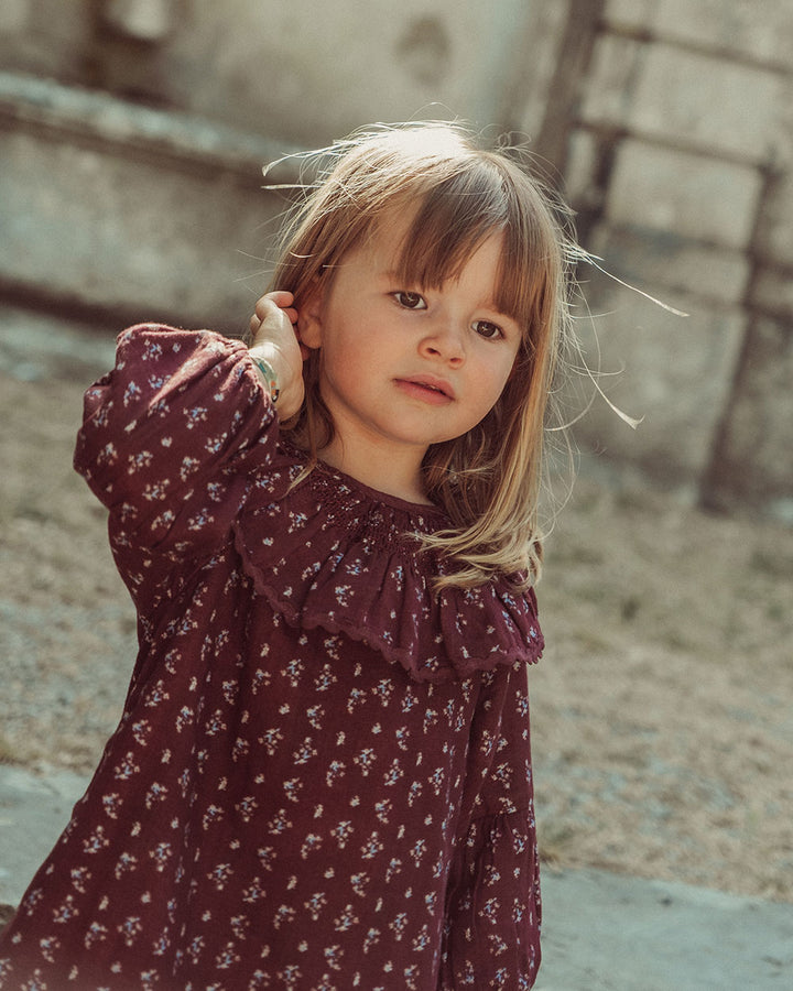 VESTIDO LUZ CHERRY BLOSSOM BURGUNDY PETIT