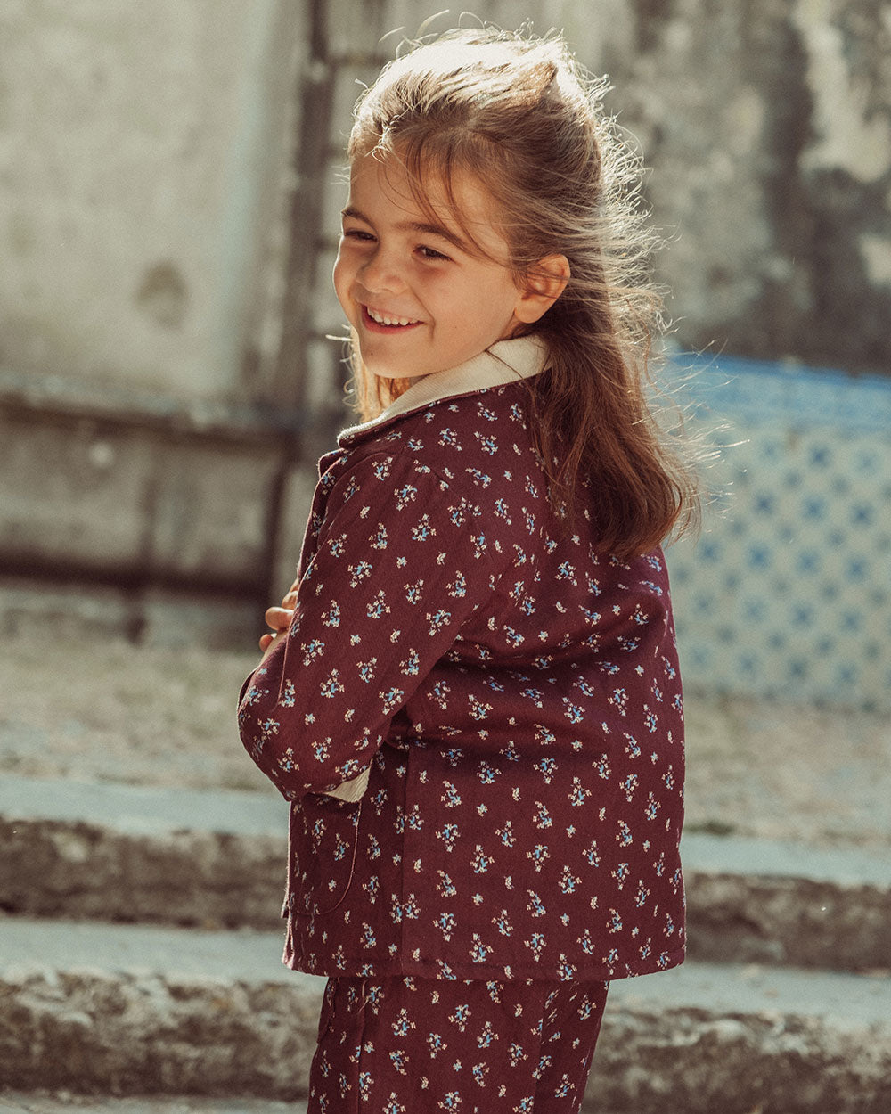 CHAQUETA MORA DENIM CHERRY BLOSSOM BURGUNDY PETIT