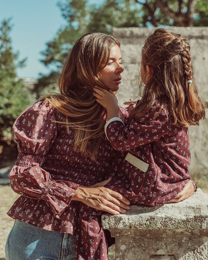 CHAQUETA MORA DENIM CHERRY BLOSSOM BURGUNDY PETIT