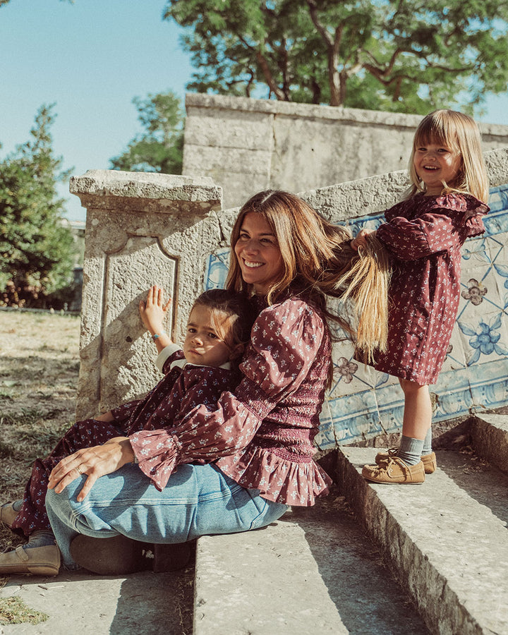 VESTIDO LUZ CHERRY BLOSSOM BURGUNDY PETIT