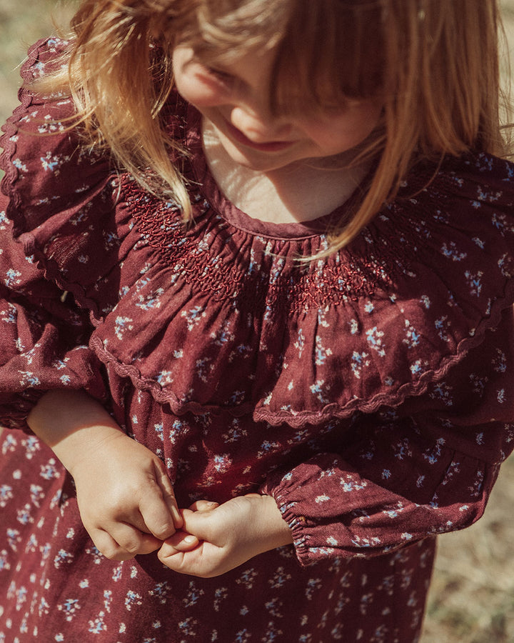 VESTIDO LUZ CHERRY BLOSSOM BURGUNDY PETIT