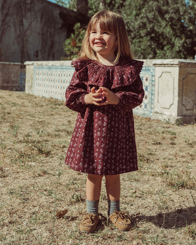VESTIDO LUZ CHERRY BLOSSOM BURGUNDY PETIT
