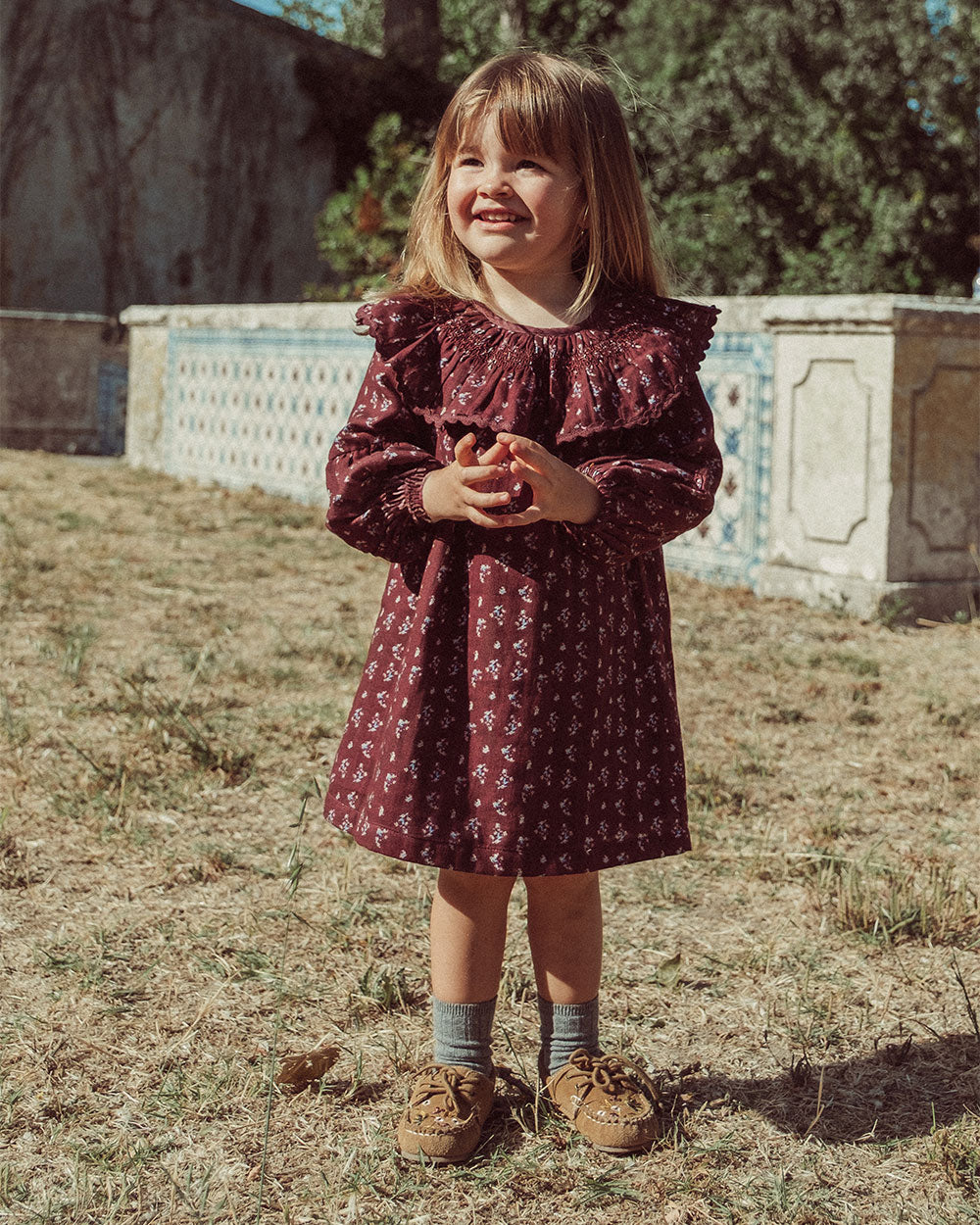 VESTIDO LUZ CHERRY BLOSSOM BURGUNDY PETIT