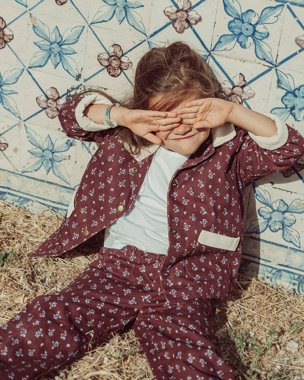 PANTALON NENA DENIM CHERRY BLOSSOM BURGUNDY PETIT