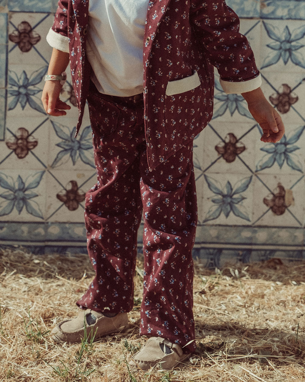 PANTALON NENA DENIM CHERRY BLOSSOM BURGUNDY PETIT