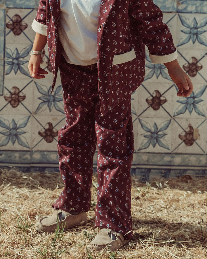 PANTALON NENA DENIM CHERRY BLOSSOM BURGUNDY PETIT