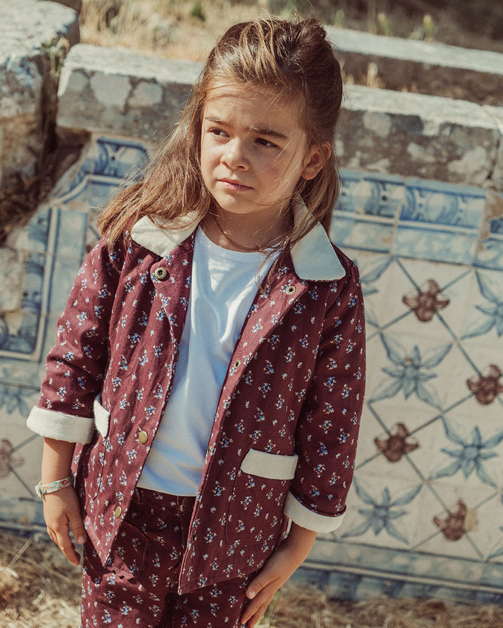 CHAQUETA MORA DENIM CHERRY BLOSSOM BURGUNDY PETIT