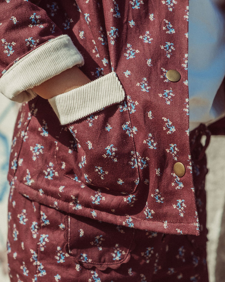 CHAQUETA MORA DENIM CHERRY BLOSSOM BURGUNDY PETIT