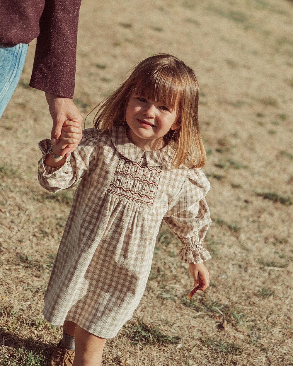VESTIDO FELISA VICHY BEIGE PETIT