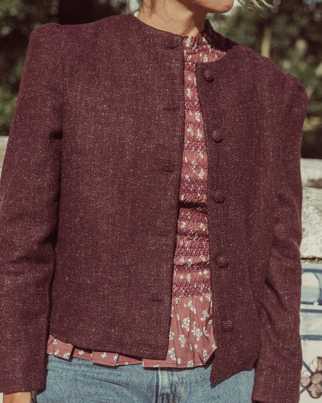 CHAQUETA NORDIC LANA BURGUNDY