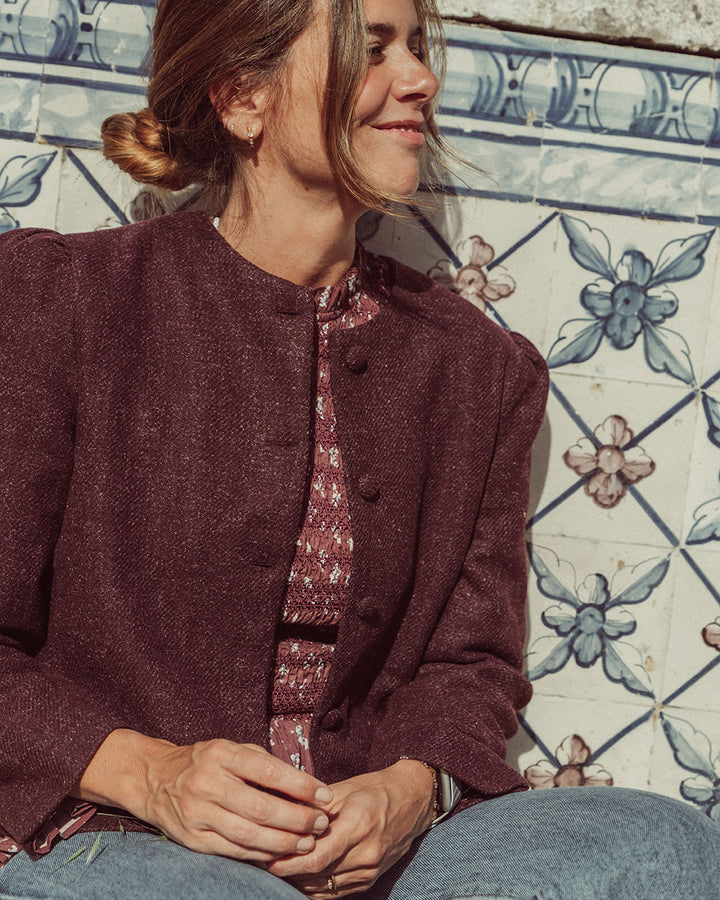 CHAQUETA NORDIC LANA BURGUNDY