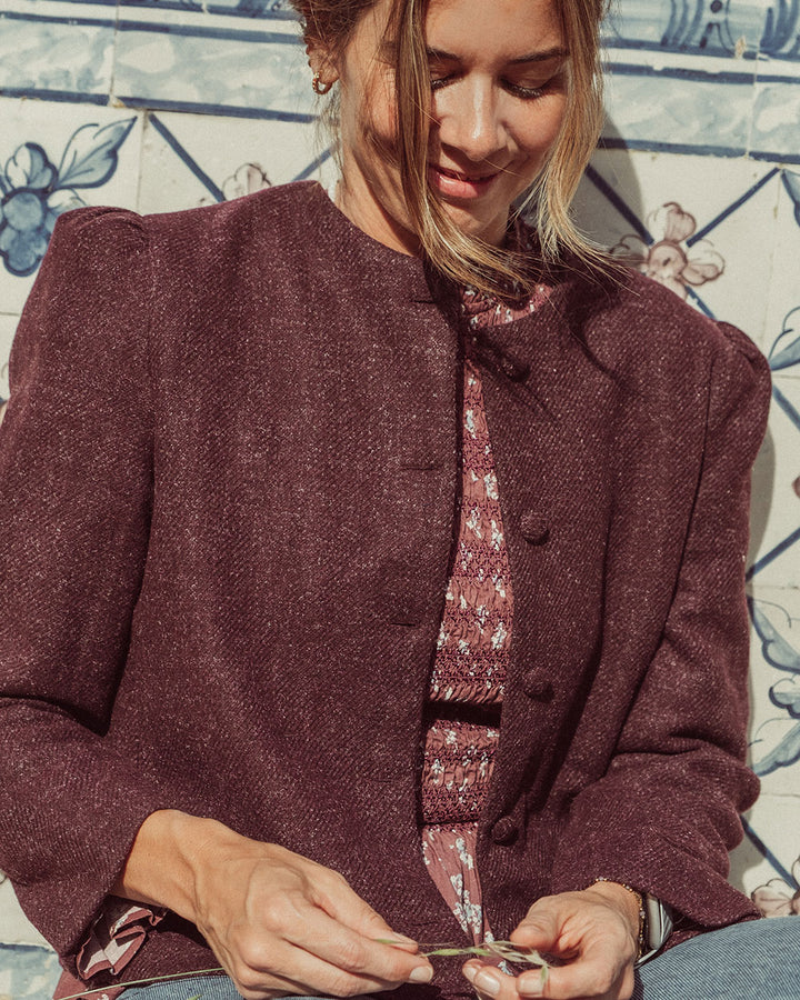 CHAQUETA NORDIC LANA BURGUNDY