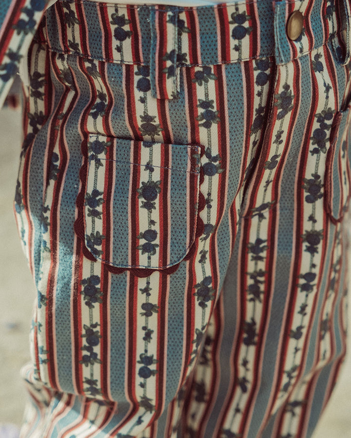PANTALON NENA DENIM BLUEBERRY PRINT PETIT