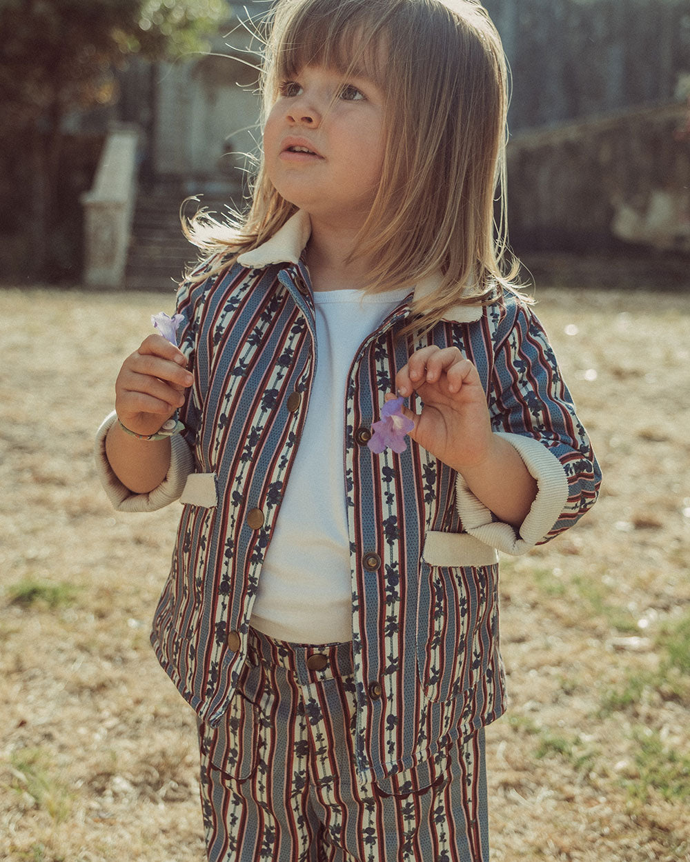 CHAQUETA MORA DENIM BLUEBERRY PRINT PETIT