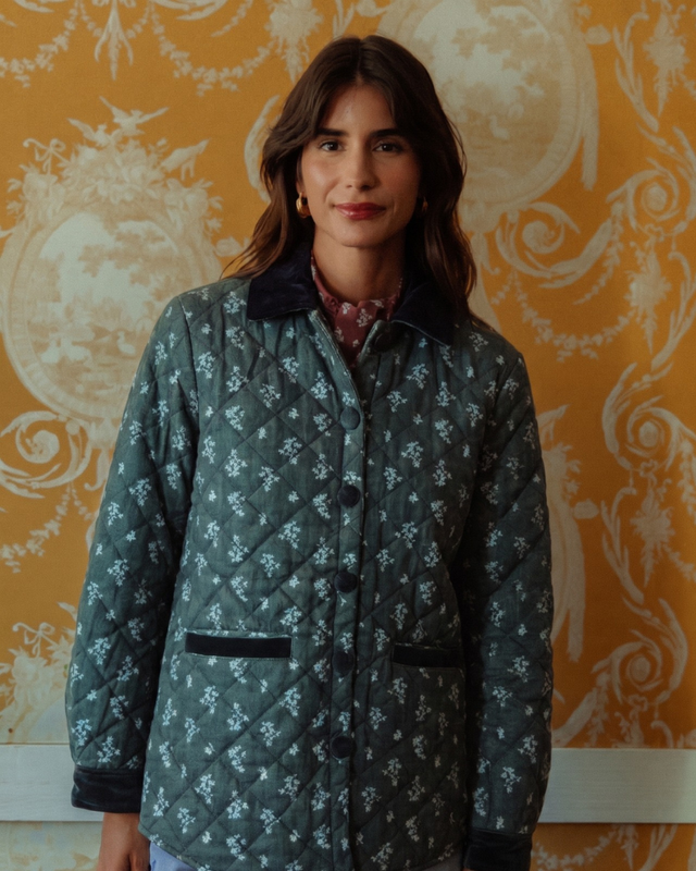 CHAQUETA JUANA CHERRY BLOSSOM PETROL