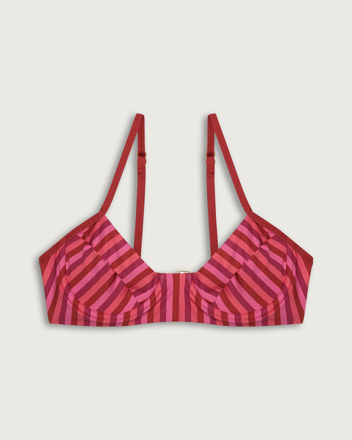 TOP LILIA CON ARCO FUCSIA STRIPES