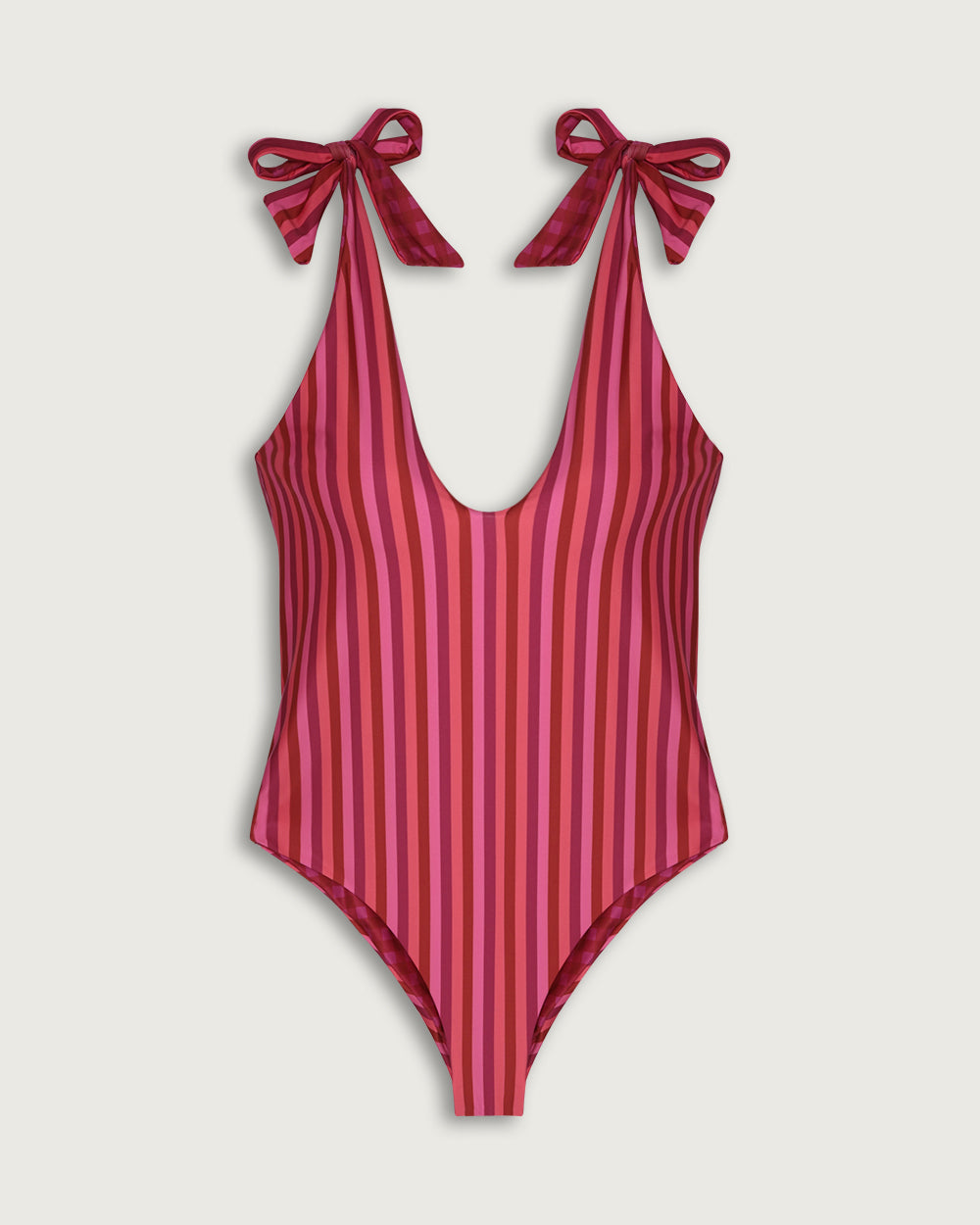 ONE PIECE CORAL FUCSIA STRIPES / PINK VICHY