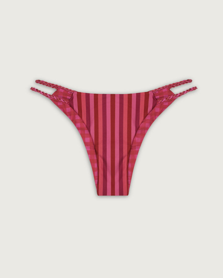 BOTTOM MINI TRENZADO REVERSIBLE FUCSIA STRIPES