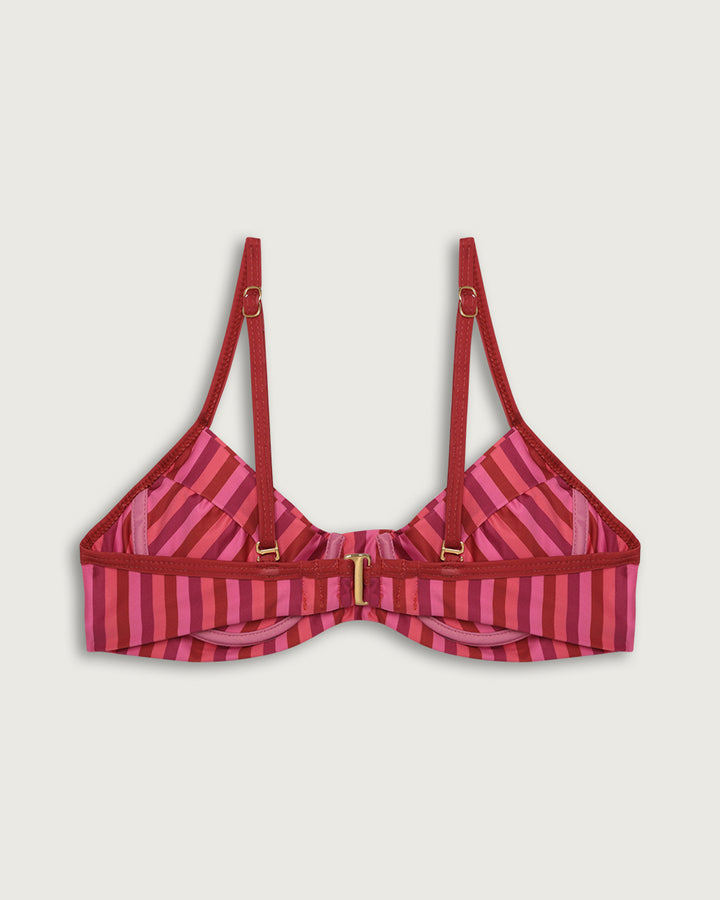 TOP LILIA CON ARCO FUCSIA STRIPES