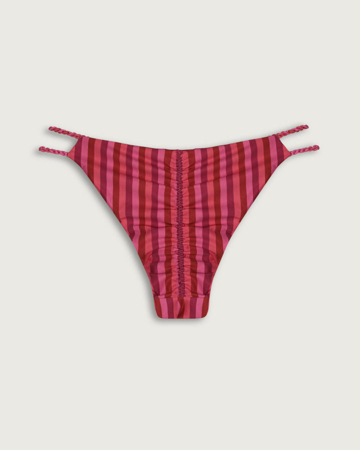 BOTTOM MINI TRENZADO REVERSIBLE FUCSIA STRIPES