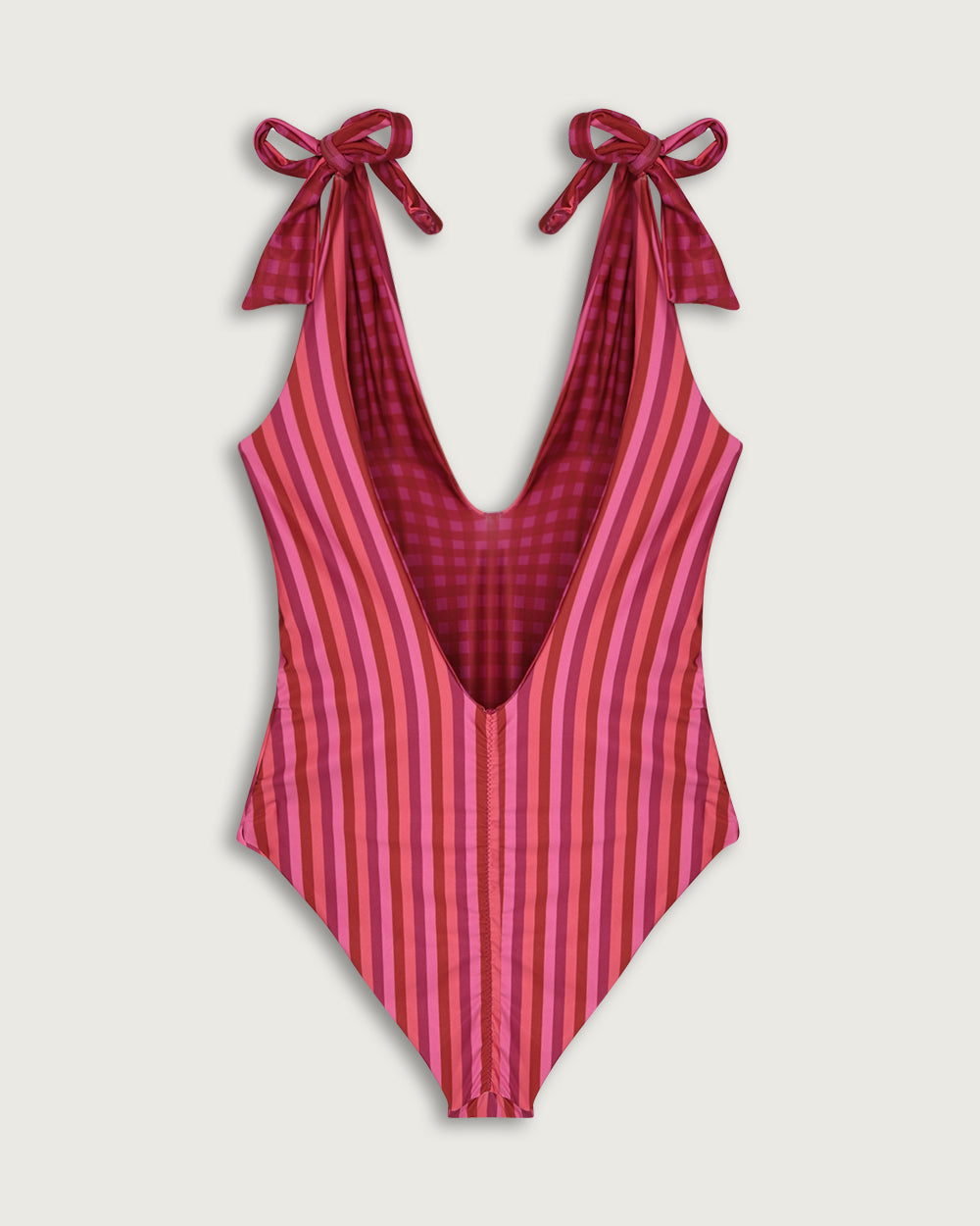 ONE PIECE CORAL FUCSIA STRIPES / PINK VICHY