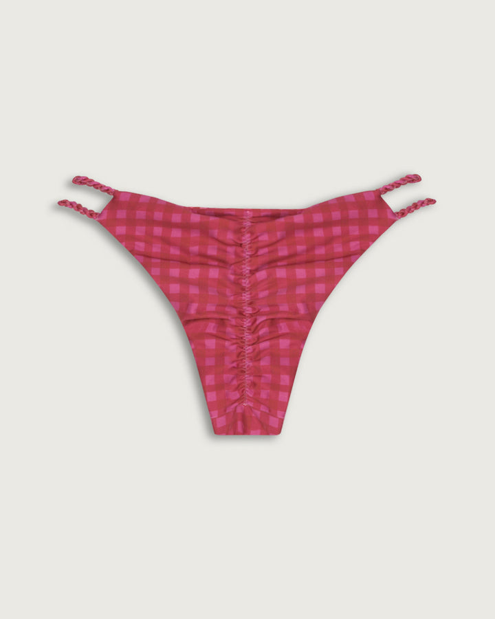 BOTTOM MINI TRENZADO REVERSIBLE FUCSIA STRIPES